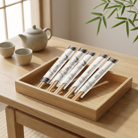 Baguettes à sushi de 9 pouces, jetables, en bambou de qualité supérieure, avec emballage en papier personnalisé