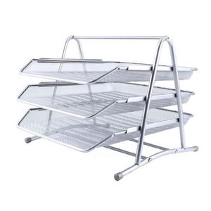Office Desk Organizer Metal Mesh 3 Tier Desktop Document <b>File</b> <b>Tray</b> - Product Image 5