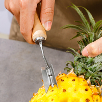 Couteau à fruits en acier inoxydable ménage éplucheur d'ananas outil de cuisine couteau à fruits en acier inoxydable