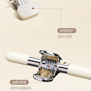 Clothing Organizer Pant Skirt Hanger With Soft Gel Protection And Thick <b>Spring</b> For Drying Clothes Space Saving Design - Product Image 1