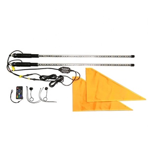 AUTODRAGONS Antenne LED flexible à télécommande RF, 0,9 mètre, 216 LED 5050SMD, multicolores, étanche, pour ATV, UTV, RZR - Product Image 1