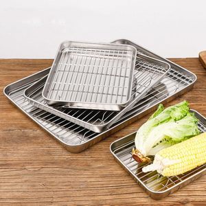 Set di Teglie e Griglie Multifunzione RRR in Acciaio Inox Ecologico, Piccole Teglie Argento per Pane e Barbecue - Product Image 6