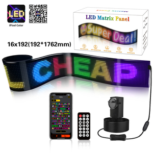 Écran publicitaire numérique LED flexible pour voiture, matrice LED RGB extérieure, 176,2x19,2cm, IP65, panneau LED 16*192, panneau LED flexible - Product Image 4