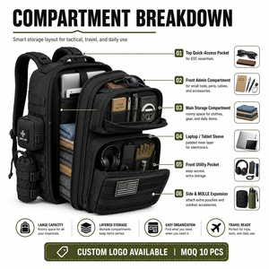 Wholesale 45L Tactical <strong>Backpack</strong> Mini <strong>Heavy</strong> <strong>Duty</strong> Waterproof Mochilas Taticas Hiking Bags Oxford Tactical <strong>Backpacks</strong> for Men - Product Image 2