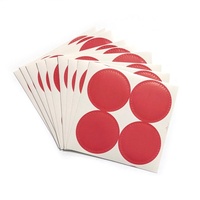 Autocollants gaufrés pour enveloppes et certificats, autocollants adhésifs pour sceaux de récompense, étiquettes vierges à sceller, forme en zigzag, couleur rouge