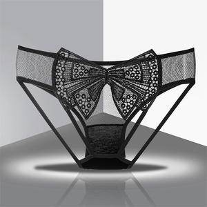 9999 Ropa Interior Femenina, Bragas Transpirables con Bordado de Malla, <span class=keywords><strong>Tanga</strong></span> Transparente de Cintura Baja para Mujer, <span class=keywords><strong>Tanga</strong></span> con Nudo Chino de Mariposa - Product Image 2