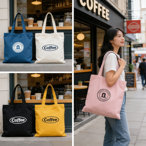 Sac fourre-tout en coton moyen personnalisable, sac long pour étudiants, formation, tutorat, shopping, sac en toile vierge, logo pour fabricant, en stock - Product Image 2