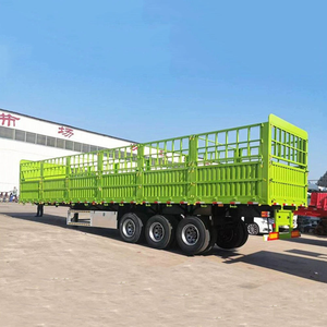 รถพ่วงกึ่งพ่วงบรรทุกสัตว์ขนาด 60 ตัน พร้อมรั้วกั้นสินค้า - Product Image 5