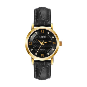 Envío Directo HALEI Nuevo Reloj de Cuarzo Original para Mujer, Reloj Romano Resistente al Agua 3BAR, Esfera con Diamantes, Movimiento Japonés, Venta al por Mayor - Product Image 4
