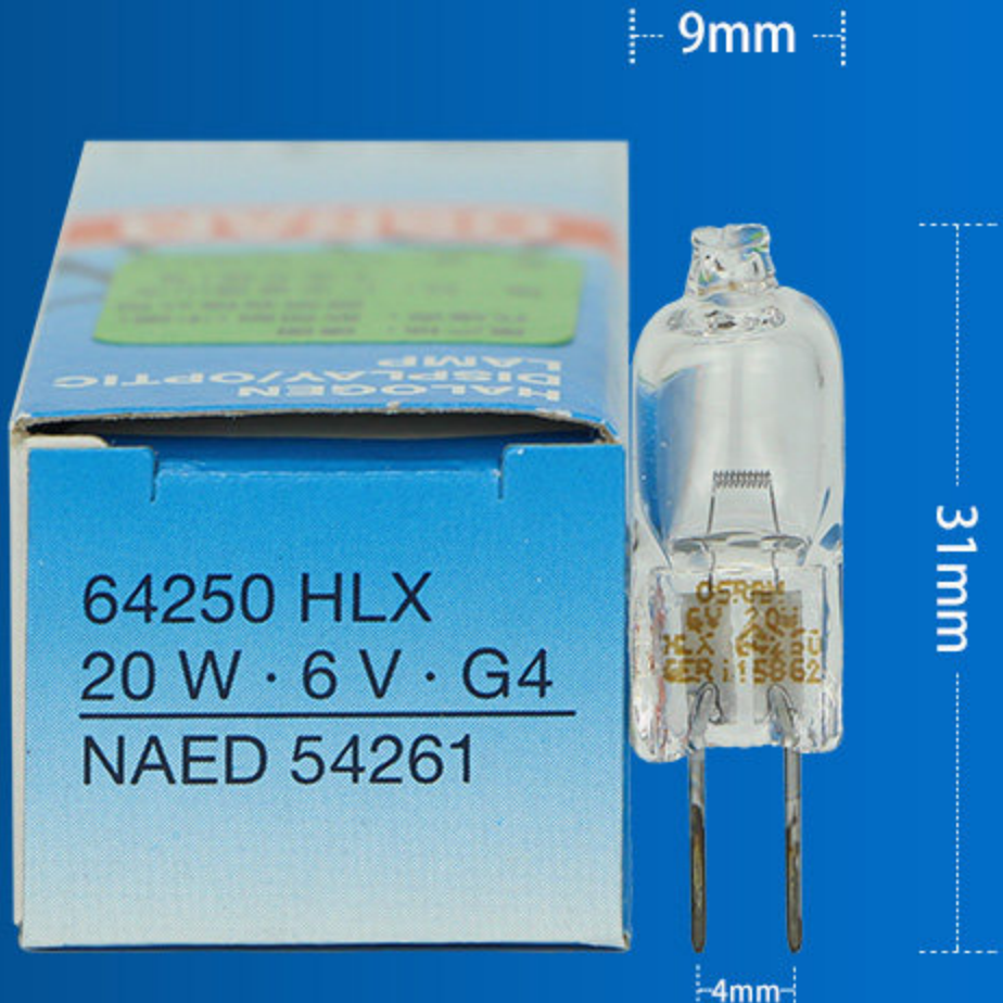 2 OSRAM 64250 6V 20W G4 100H