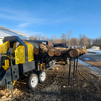 Machine professionnelle de fabrication de bois de chauffage, processeur de découpe et de fendage de bûches de 500 mm pour la production commerciale de bois