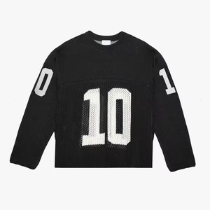 Suéter de ganchillo de punto de <span class=keywords><strong>manga</strong></span> <span class=keywords><strong>larga</strong></span> con cuello redondo y logotipo de diseño de <span class=keywords><strong>invierno</strong></span> personalizado para <span class=keywords><strong>hombre</strong></span>, Jersey de malla de punto - Product Image 4