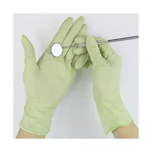 Gusiie toptan kauçuk sınav eldiven fabrika sıcak satış ileri teknoloji üreten limon yeşil ucuz nitril eldiven