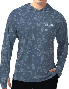 Veste de pêche à capuche personnalisable avec logo, haute élasticité, protection UV, douce et légère, pour activités de plein air - Product Image 1