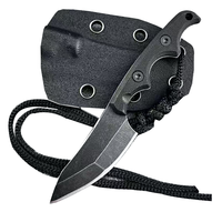 Vente en gros de mini chaîne de cou personnalisable couteau EDC manche G10 gaine à lame fixe pour le camping survie touristique logo personnalisé OEM