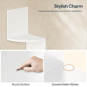 <b>Wall</b> Corner <b>Shelf</b> 5 Tier Polygon Shape <b>Wall</b> <b>Mounted</b> Storage Rack For Bedroom Living Room Easy Cleaning - Product Image 5
