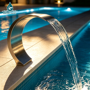 Cascade de massage pour <span class=keywords><strong>piscine</strong></span> et spa encastrée Water Faery en acier inoxydable 304/316, personnalisable pour l'hydrothérapie et la relaxation musculaire - Product Image 4