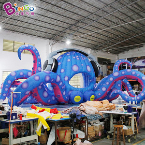 Carpa Inflable Personalizada con Forma <span class=keywords><strong>de</strong></span> Pulpo, Fondo para Eventos, Cabina <span class=keywords><strong>de</strong></span> DJ Inflable Gigante para Decoración <span class=keywords><strong>de</strong></span> Fiestas Musicales al Aire Libre - Product Image 2