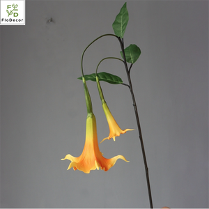 Arreglo Floral de Flores de Datura <span class=keywords><strong>Stramonium</strong></span> de PU de Alta Calidad, Trompeta Colgante, Decoración Popular para Bodas, Navidad y Graduaciones - Product Image 5