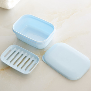 Japanese Style Soap Box With Lid PP Plastic Rectangular Portable Travel Leak Proof Drainable Design - Product Image 3