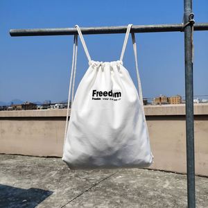 Sac de shopping réutilisable en coton de luxe, personnalisable, confortable et de grande capacité, avec cordon de serrage, anti-poussière, pour le shopping - Product Image 1