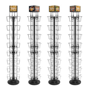 Exhibidor de Libros Giratorio de Metal Negro Personalizado de Múltiples Niveles para Tiendas Minoristas - Product Image 2