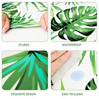 Monstera feuille couverture de Table PVC nappe feuilles de palmier nappe hawaïenne nappe tropicale rectangulaire imperméable couverture de Table