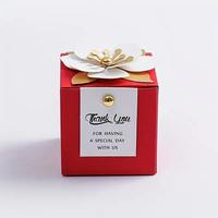 Vente en gros de boîte à bonbons de mariage créative petite fleur boîte cadeau en papier chocolat exquise