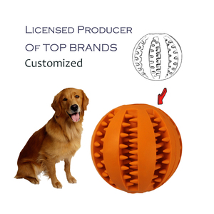 Jouets à mâcher pour chien, balle interactive pour chien à alimentation lente avec design <span class=keywords><strong>dent</strong></span>é, jouet distributeur de friandises TRP pour animaux de compagnie agressifs - Product Image 1