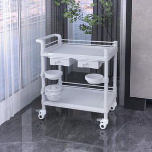 Poignée élargie Salon de beauté Spa professionnel en plastique beauté chariot avec tiroir roue universelle main véhicule - Product Image 2