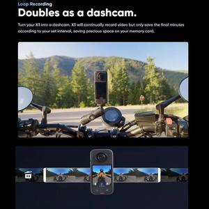 Cámara Deportiva <span class=keywords><strong>Insta</strong></span> <span class=keywords><strong>360</strong></span> X3 Original, Video 5.7k, Modo HDR Activo, Resistente al Agua 10m, con Adhesivo para Selfies - Product Image 4