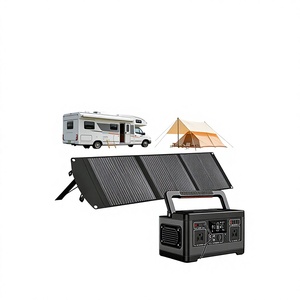 แผงโซลาร์เซลล์สีดำแบบพับได้ 100W สามารถ<span class=keywords><strong>ใช้</strong></span>ร่วมกับสถานีไฟฟ้ากลางแจ้ง 500W สำหรับพื้นที่ที่มี<span class=keywords><strong>ไฟฟ้า</strong></span>จำกัด - Product Image 1