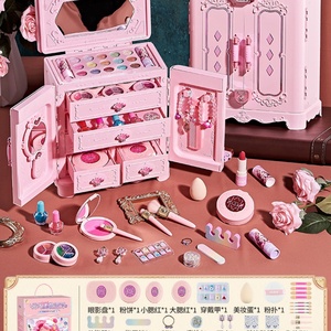 Children's Playhouse Portable Beauty Makeup <b>Set</b> Washable <b>Girl</b> Birthday <b>Gift</b> Princess Handheld Box Cosmetics Toy - Product Image 5