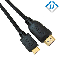 Câble Micro HDMI haute vitesse 4K, câble HDMI plaqué or 8K, type D vers HDMI
