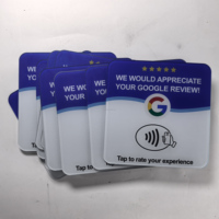 Chip NFC Acrílico Genuino 215, Chip RFID de 13.56MHz para Reseñas de Google, Programable por URL, Tarjeta de Contacto Impermeable con Adhesivo