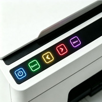 Clavier à membrane flexible imperméable en PET/PC/PVC/silicone, boutons en relief, longueur de câble personnalisée, finition brillante/mate