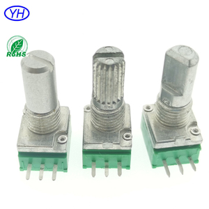 Tùy Chỉnh Duy Nhất Băng Đảng Ngang 1K 2K <span class=keywords><strong>5K</strong></span> 10K 20K 50K 100K Ohm 9Mm Rv097 Rd901F Rk097 P091N <span class=keywords><strong>Alpha</strong></span> <span class=keywords><strong>Potentiometer</strong></span> Với Detent - Product Image 1