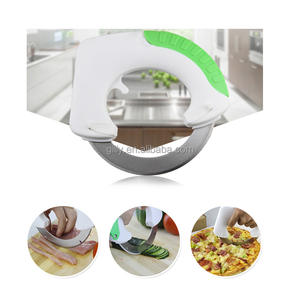 Soocas scie <span class=keywords><strong>sur</strong></span> la télévision Bolo, couteau à rouler avec couvercle, couteau de cuisine circulaire en acier inoxydable, coupe-cuisine rond - Product Image 4