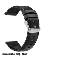 Correa de Reloj de Cuero PU y Silicona de Alta Calidad, Económica, con MOQ Bajo, para Relojes Deportivos, Correa de Cuero de 20 y 22 mm