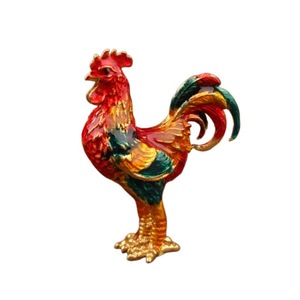 Figurine de coq en métal, en alliage, faite à la main, décoration d'intérieur, ornement de table, sculpture d'oiseau traditionnelle, décoration de la maison - Product Image 5