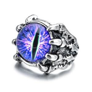 Gótico Punk diablo mal ojos dragón águila garra anillo <span class=keywords><strong>para</strong></span> hombres mujeres Vintage abierto Ajustable colorido joyería Halloween accesorio - Product Image 1
