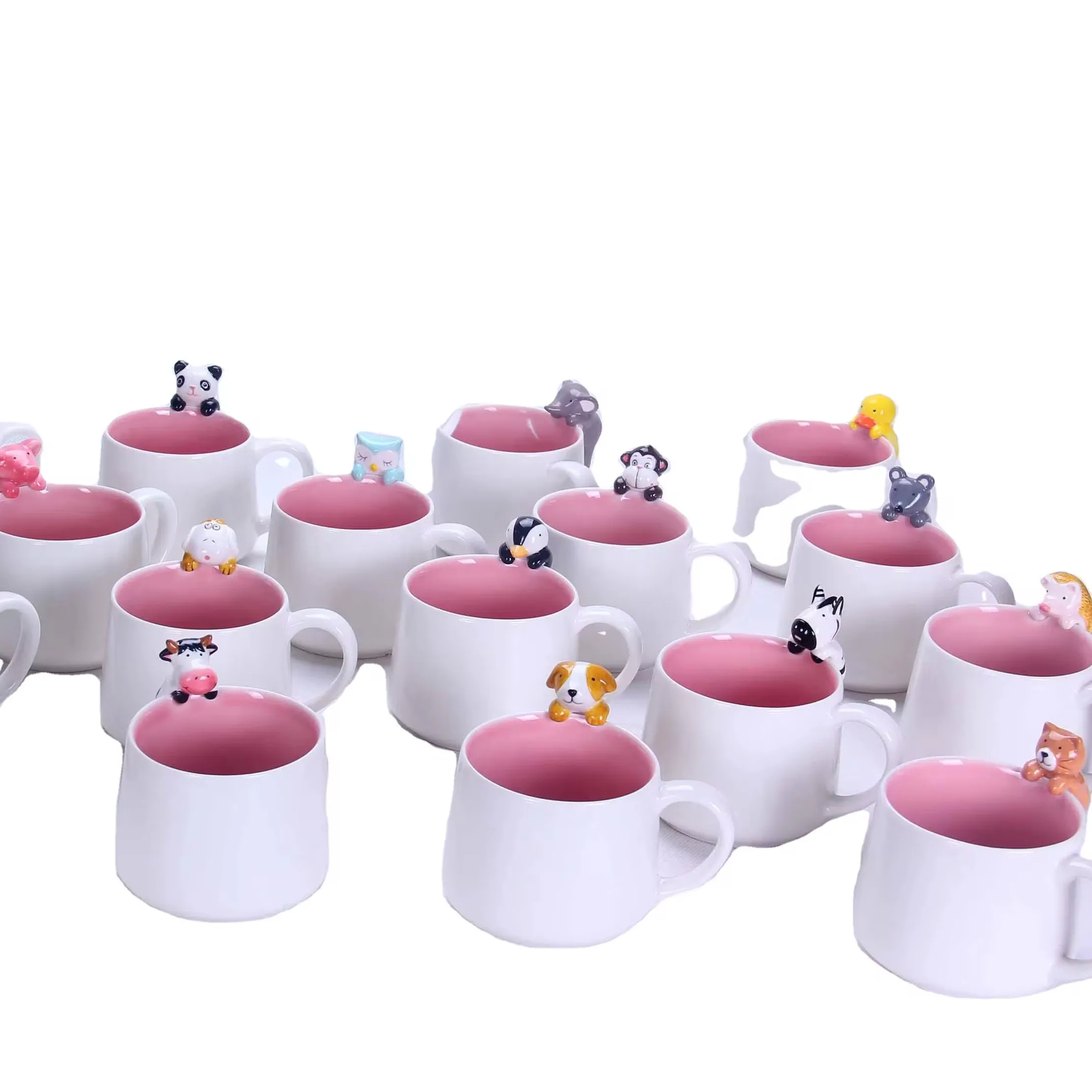 Prix bas chat hibou singe forme tasse à café créative 3D Animal tasse tasse en céramique pour boire du café eau thé bouteille de lait