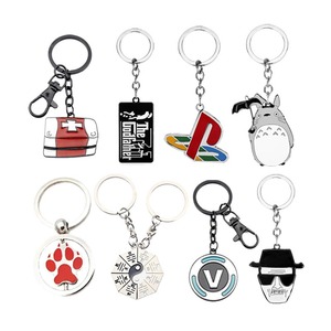 Customized Year Dragon Stainless Steel Luxury Vintage Cartoon Style Metal Keychain Pendant Letterpress Printed Waterproof