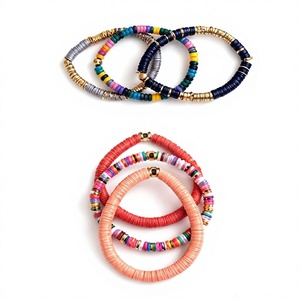 GF Eco Crafts Bohemian Geometric <b>Beaded</b> <b>Bracelets</b> Set Colorful Acrylic Resin Bangles Gold Plated Unisex Party Jewelry Gift - Product Image 1