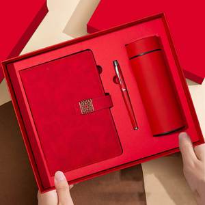 Ensemble cadeau d'affaires, carnet en cuir PU A5 avec stylo et bouteille d'eau de 500 ml, pour logo personnalisé, coffret cadeau de marque d'entreprise - Product Image 2