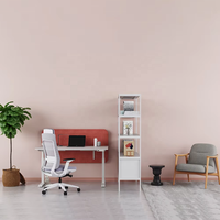 Ensemble de mobilier de bureau : Bureau de travail intelligent électrique réglable en hauteur, table de travail de bureau, poste de travail