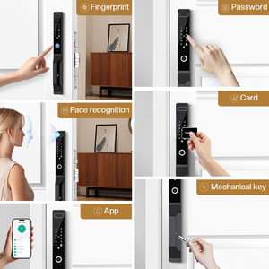 Tuya thông minh khóa cửa điện tử với thẻ RFID sinh trắc học vân tay đẩy kéo 3D Nhận dạng khuôn mặt khóa cửa thông minh - Product Image 2