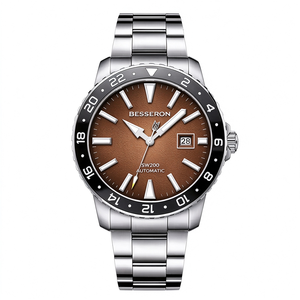 Reloj de Cuarzo de Lujo para Hombre con Logotipo Personalizado, Acero Inoxidable 316L, Correa de Caucho FKM, Bisel de Cerámica Pepsi, Esfera Personalizada, Fecha Analógica, Deportivo, 5ATM - Product Image 4
