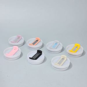 Transparent Leak-Proof <b>Plastic</b> Coffee Cup Lid Large Capacity Auto Cup Straw Cover Universal Replacement Accessory Bulk - Product Image 2