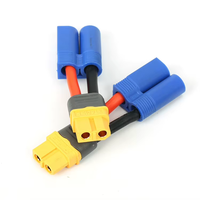 Câble adaptateur Amass EC5 mâle vers XT60 femelle plaqué or 12 AWG, cordon d'extension de chargeur authentique